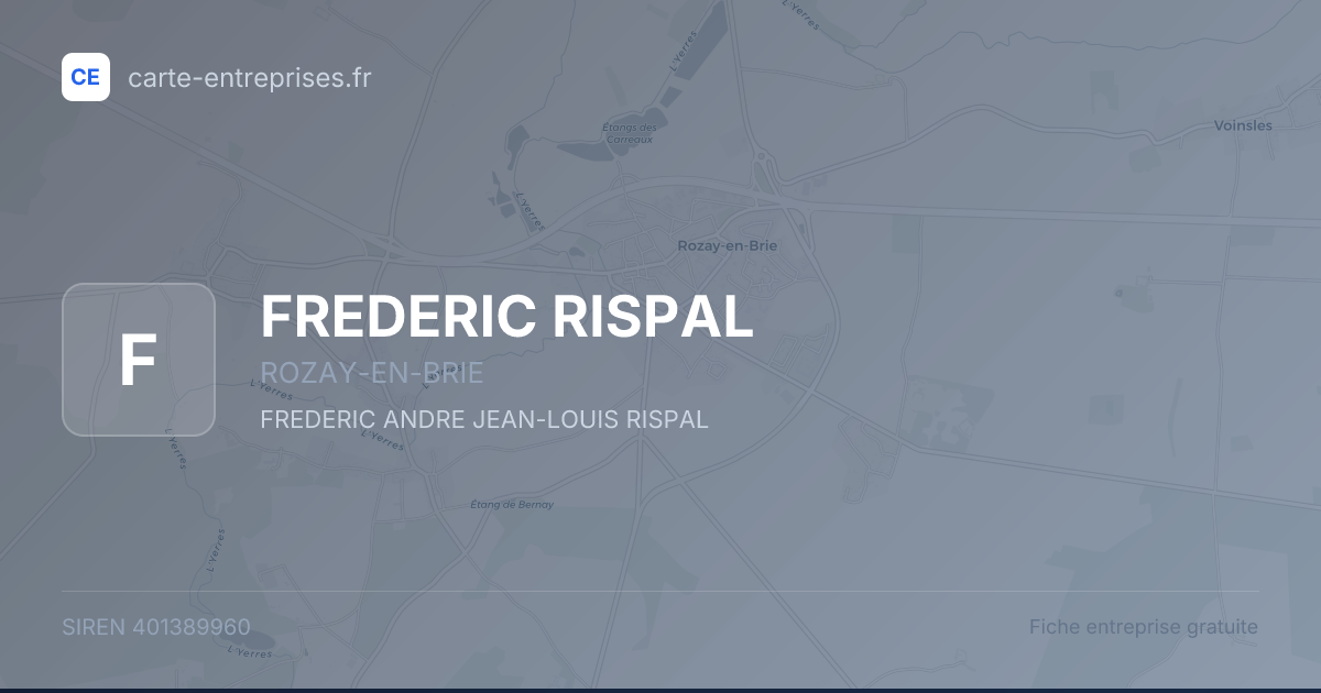 FREDERIC RISPAL — 401389960 — fiche entreprise