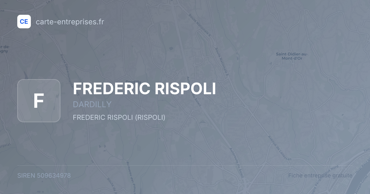 FREDERIC RISPOLI — 509634978 — fiche entreprise