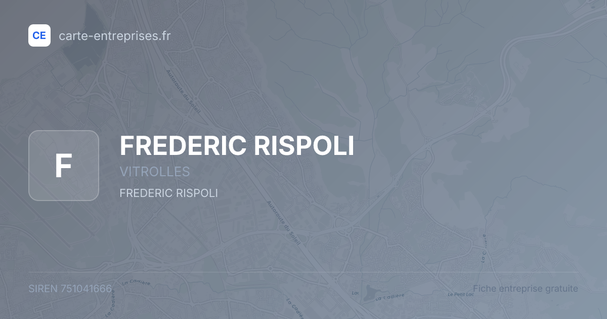 FREDERIC RISPOLI — 751041666 — fiche entreprise