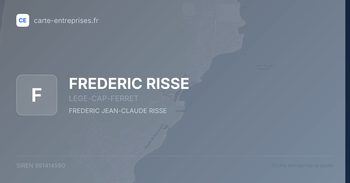 FREDERIC RISSE — 991414590 — fiche entreprise