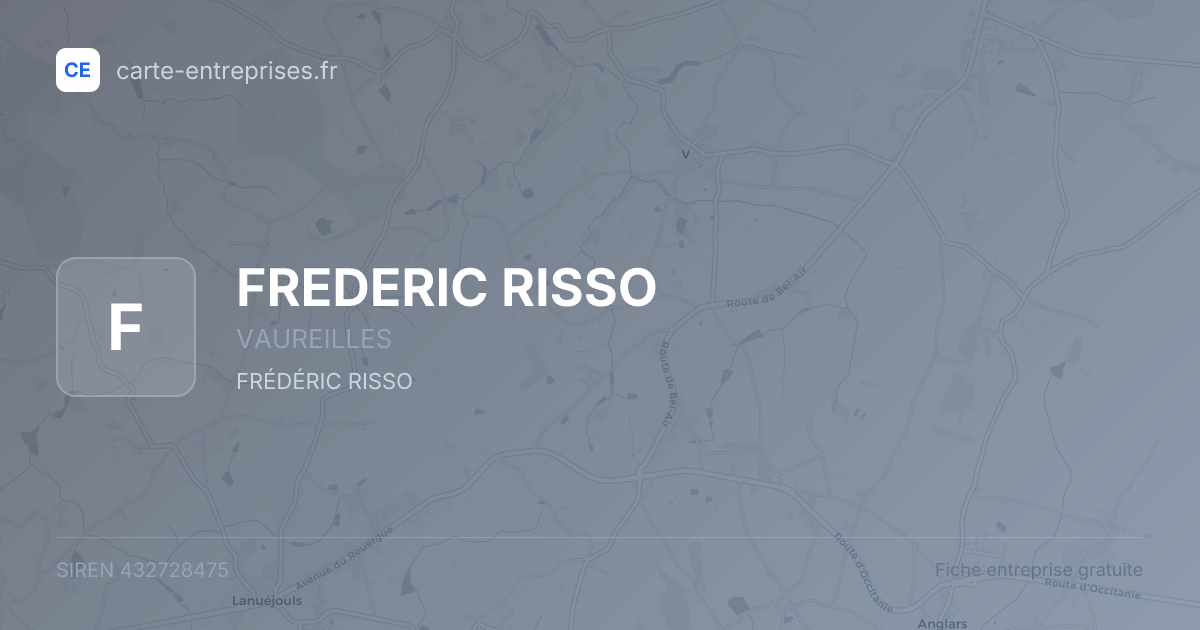 FREDERIC RISSO — 432728475 — fiche entreprise