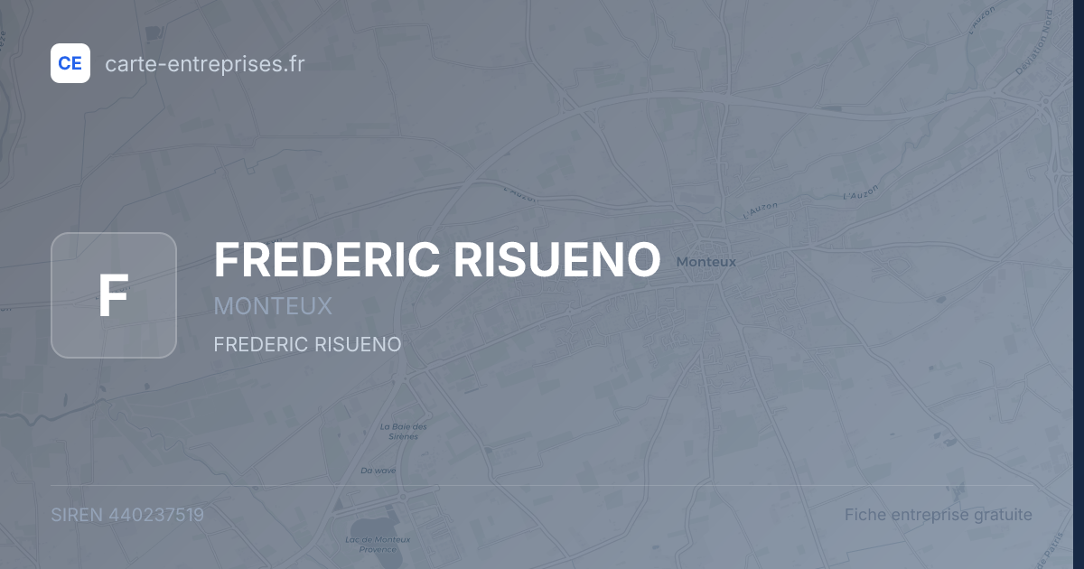 FREDERIC RISUENO — 440237519 — fiche entreprise