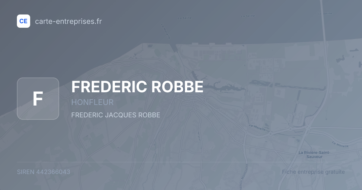 FREDERIC ROBBE — 442366043 — fiche entreprise