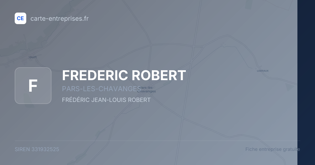 FREDERIC ROBERT — 331932525 — fiche entreprise