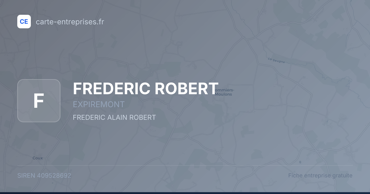 FREDERIC ROBERT — 409528692 — fiche entreprise