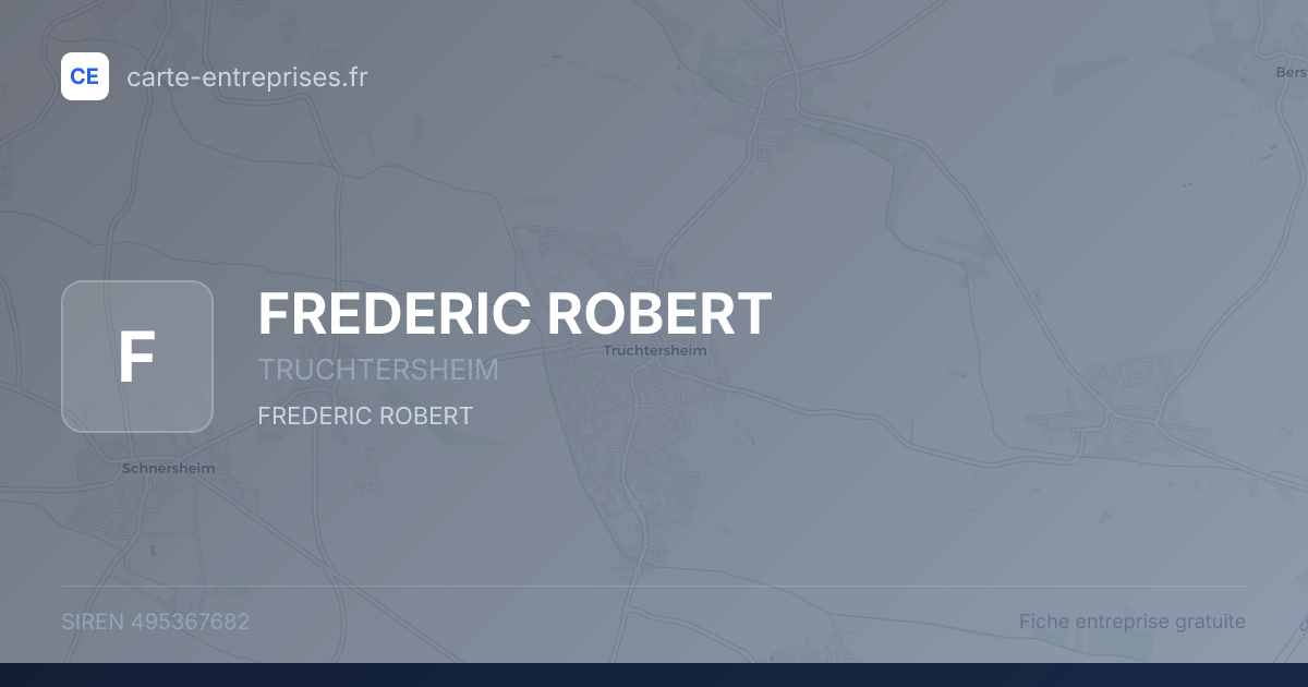 FREDERIC ROBERT — 495367682 — fiche entreprise