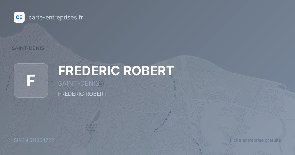FREDERIC ROBERT — 511354722 — fiche entreprise