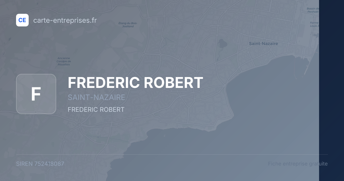 FREDERIC ROBERT — 752418087 — fiche entreprise