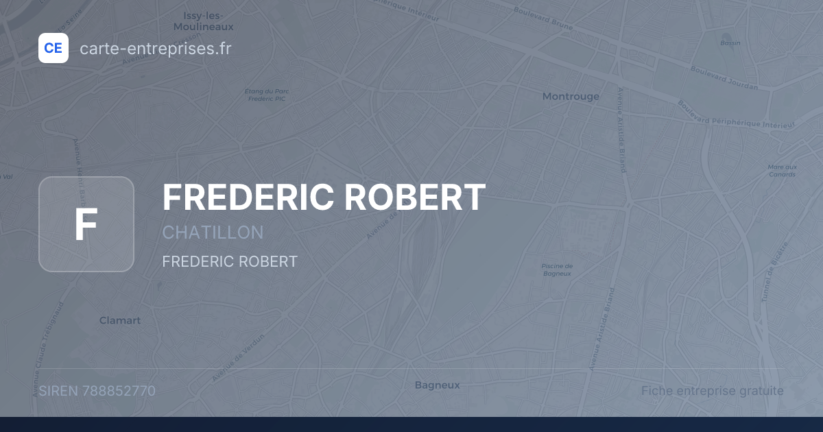 FREDERIC ROBERT — 788852770 — fiche entreprise