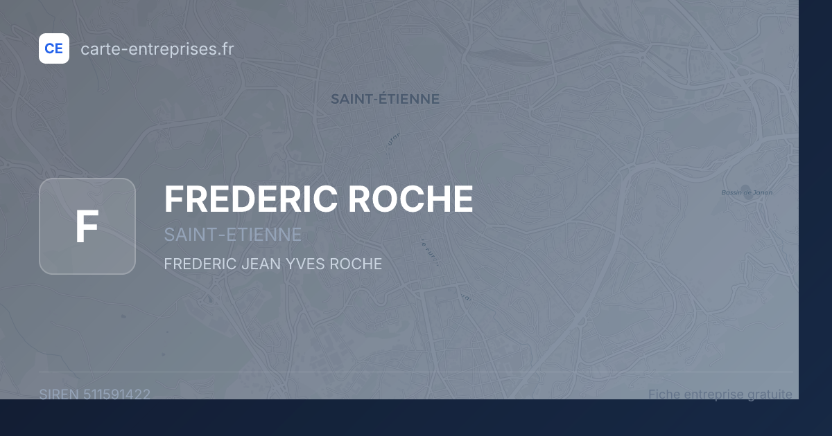 FREDERIC ROCHE — 511591422 — fiche entreprise