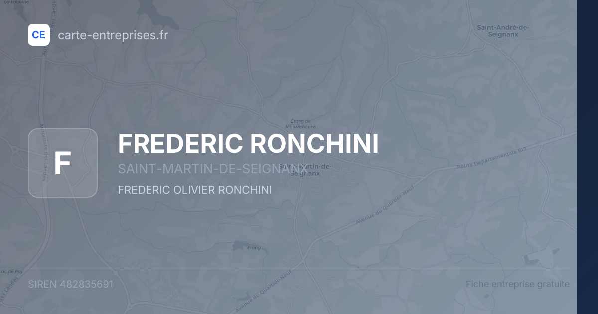 FREDERIC RONCHINI — 482835691 — fiche entreprise