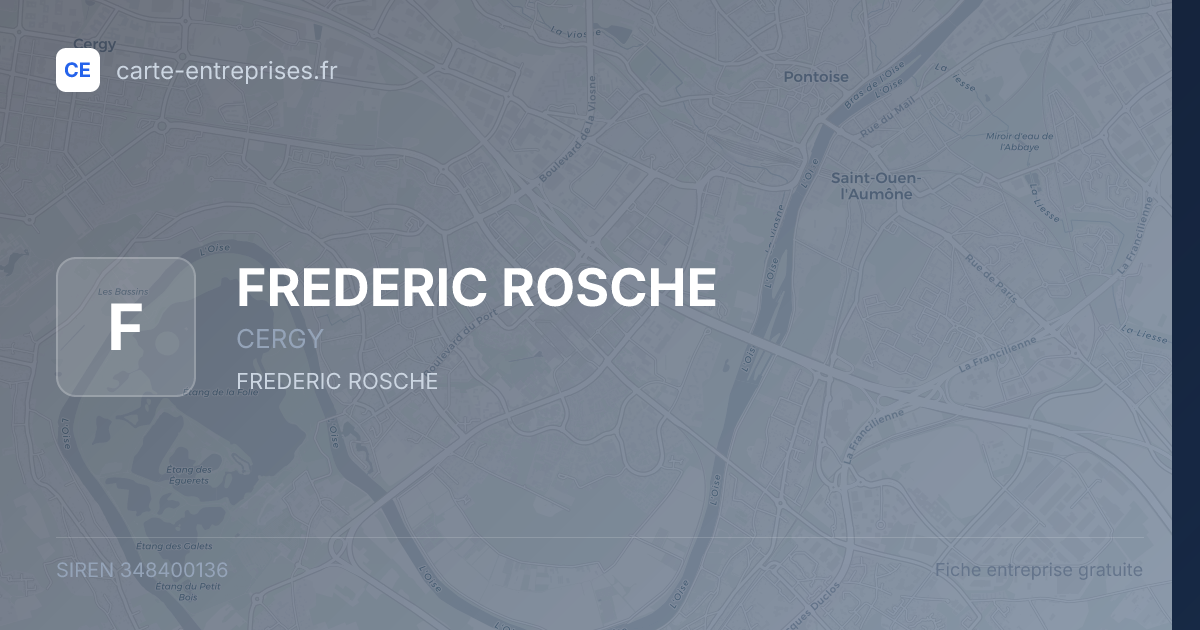 FREDERIC ROSCHE — 348400136 — fiche entreprise