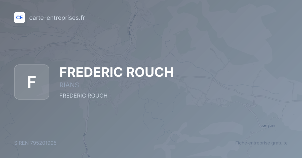 FREDERIC ROUCH — 795201995 — fiche entreprise