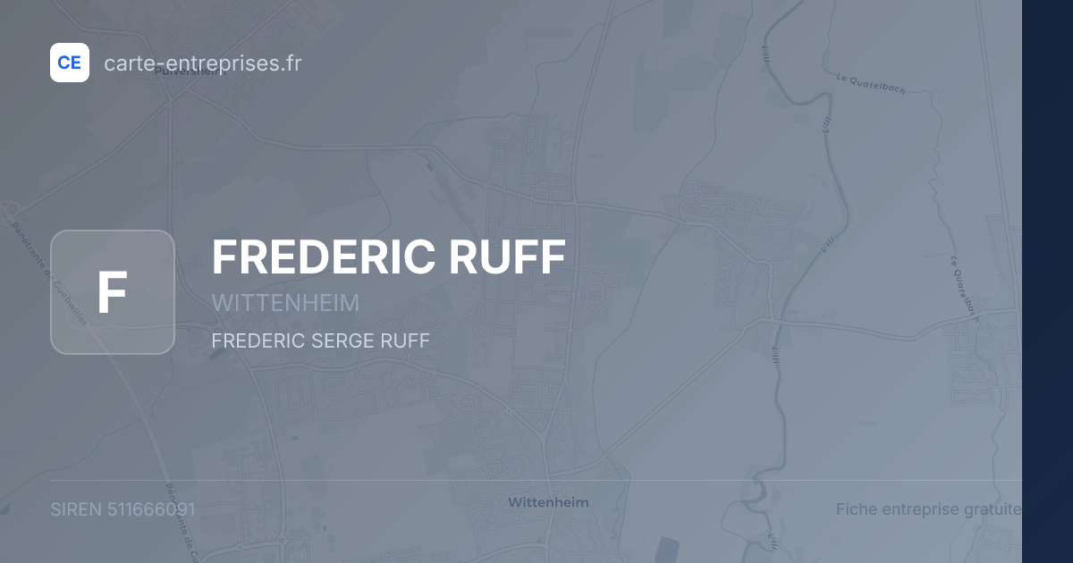 FREDERIC RUFF — 511666091 — fiche entreprise