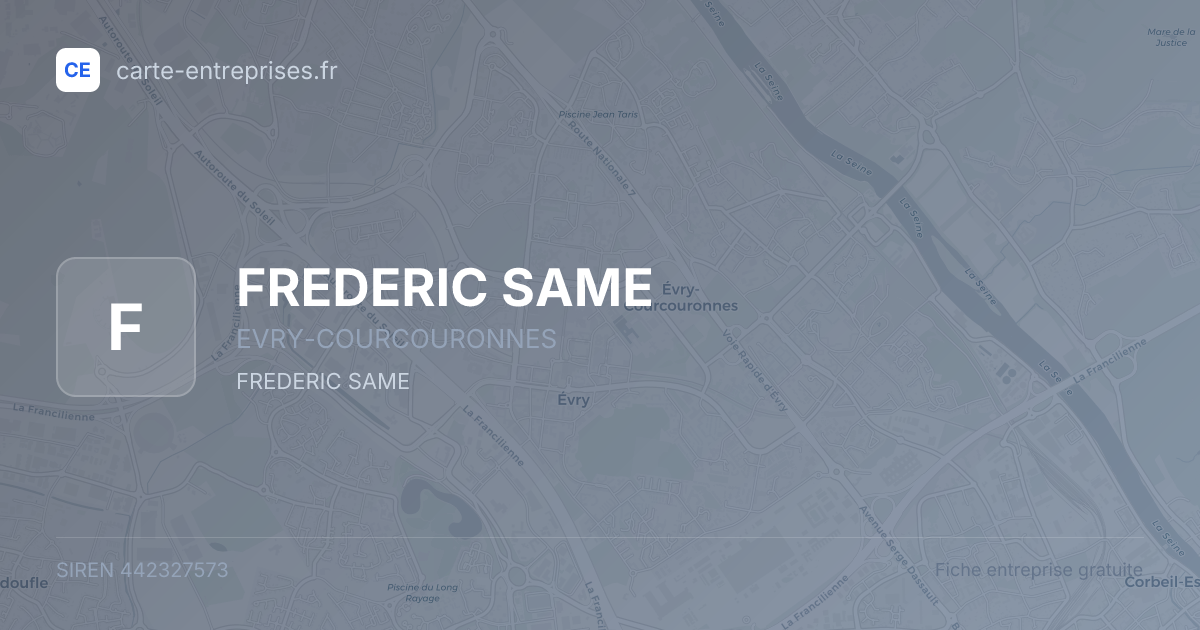 FREDERIC SAME — 442327573 — fiche entreprise