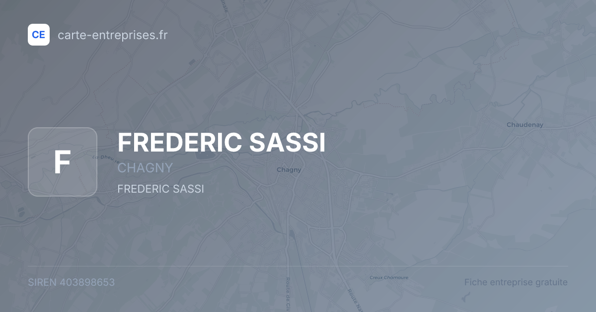 FREDERIC SASSI — 403898653 — fiche entreprise