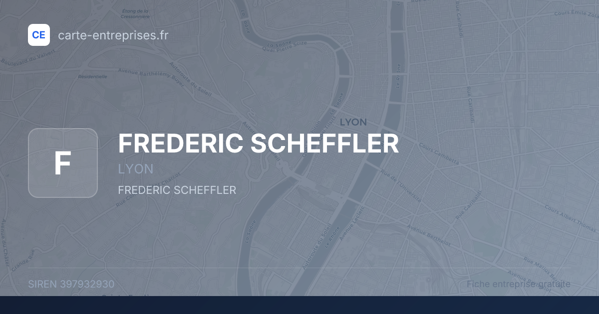 FREDERIC SCHEFFLER — 397932930 — fiche entreprise
