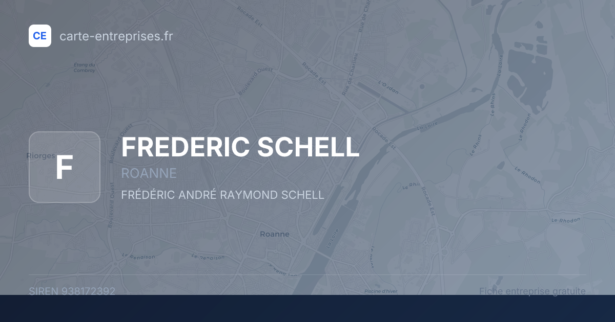 FREDERIC SCHELL — 938172392 — fiche entreprise