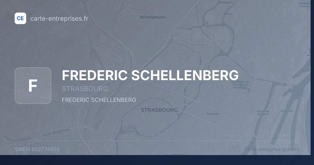 FREDERIC SCHELLENBERG — 902774959 — fiche entreprise