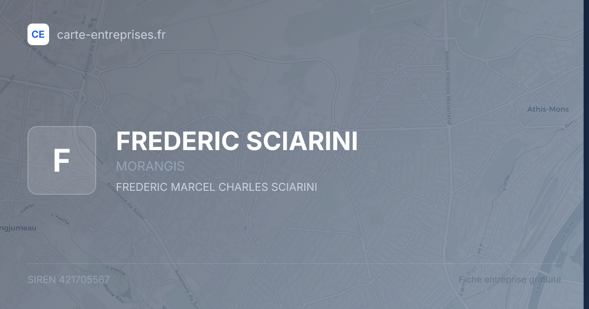 FREDERIC SCIARINI — 421705567 — fiche entreprise