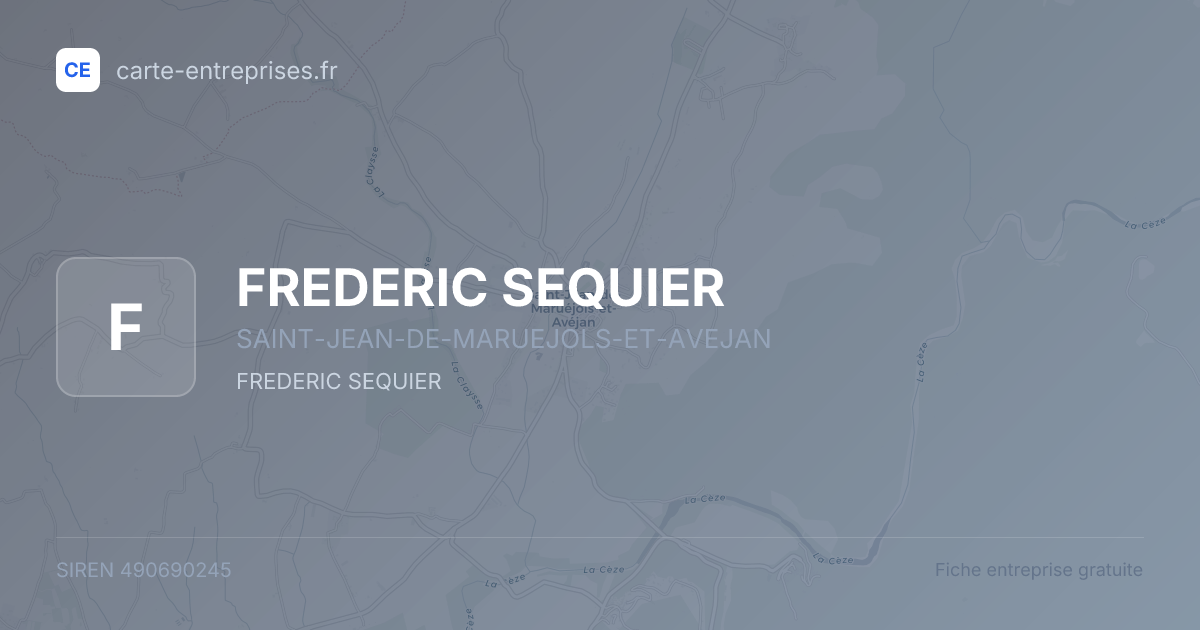 FREDERIC SEQUIER — 490690245 — fiche entreprise