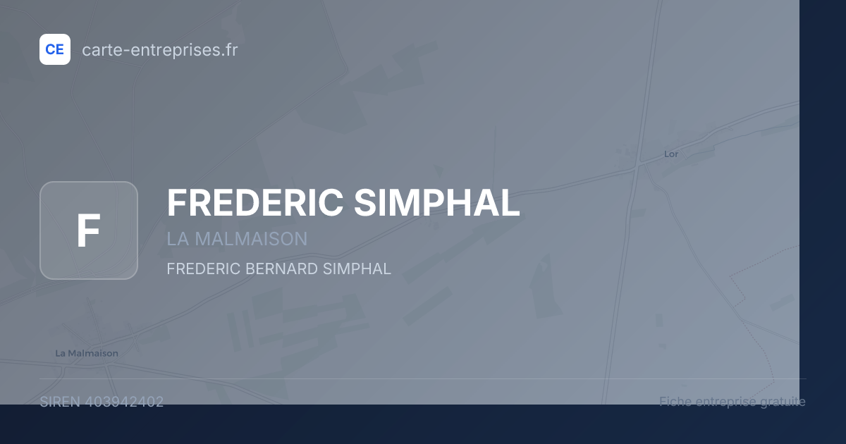 FREDERIC SIMPHAL — 403942402 — fiche entreprise