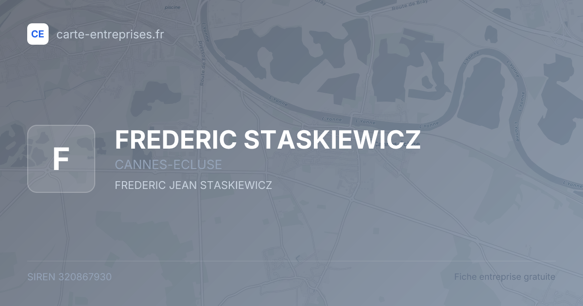 FREDERIC STASKIEWICZ — 320867930 — fiche entreprise