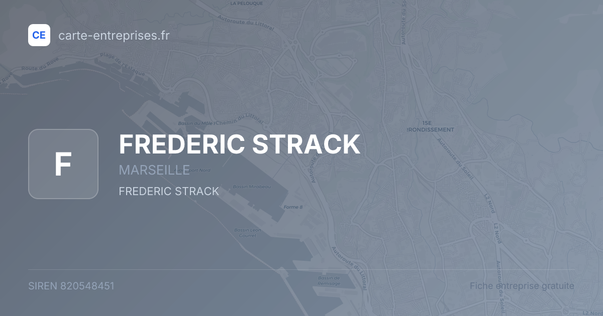 FREDERIC STRACK — 820548451 — fiche entreprise