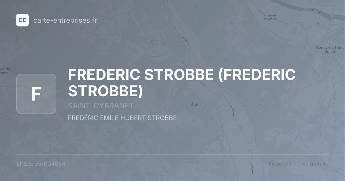 FREDERIC STROBBE — 951004654 — fiche entreprise