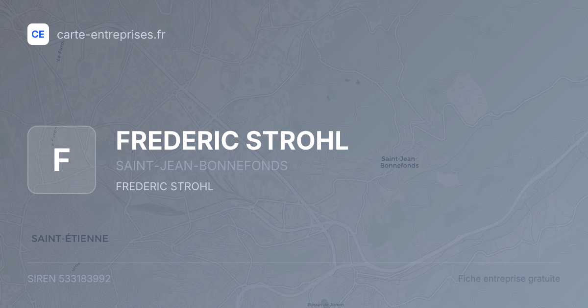FREDERIC STROHL — 533183992 — fiche entreprise