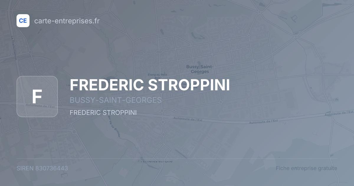 FREDERIC STROPPINI — 830736443 — fiche entreprise