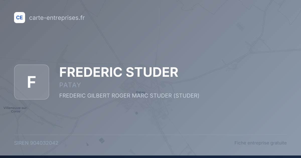 FREDERIC STUDER — 904032042 — fiche entreprise