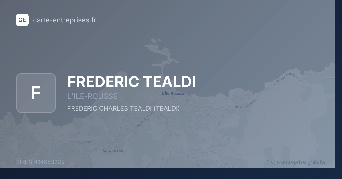 FREDERIC TEALDI — 414663229 — fiche entreprise