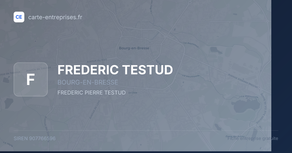 FREDERIC TESTUD — 907766596 — fiche entreprise