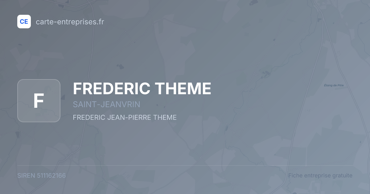 FREDERIC THEME — 511162166 — fiche entreprise