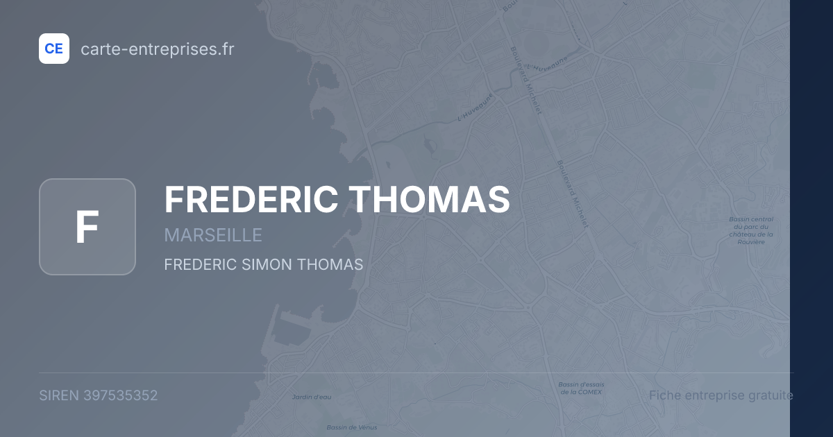 FREDERIC THOMAS — 397535352 — fiche entreprise