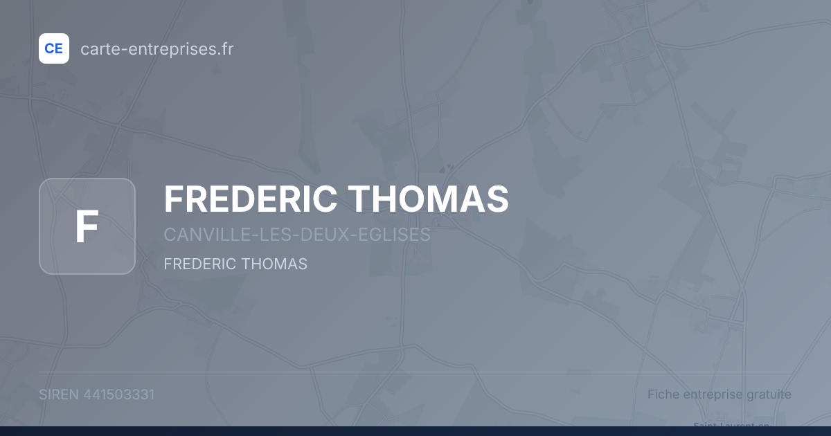 FREDERIC THOMAS — 441503331 — fiche entreprise