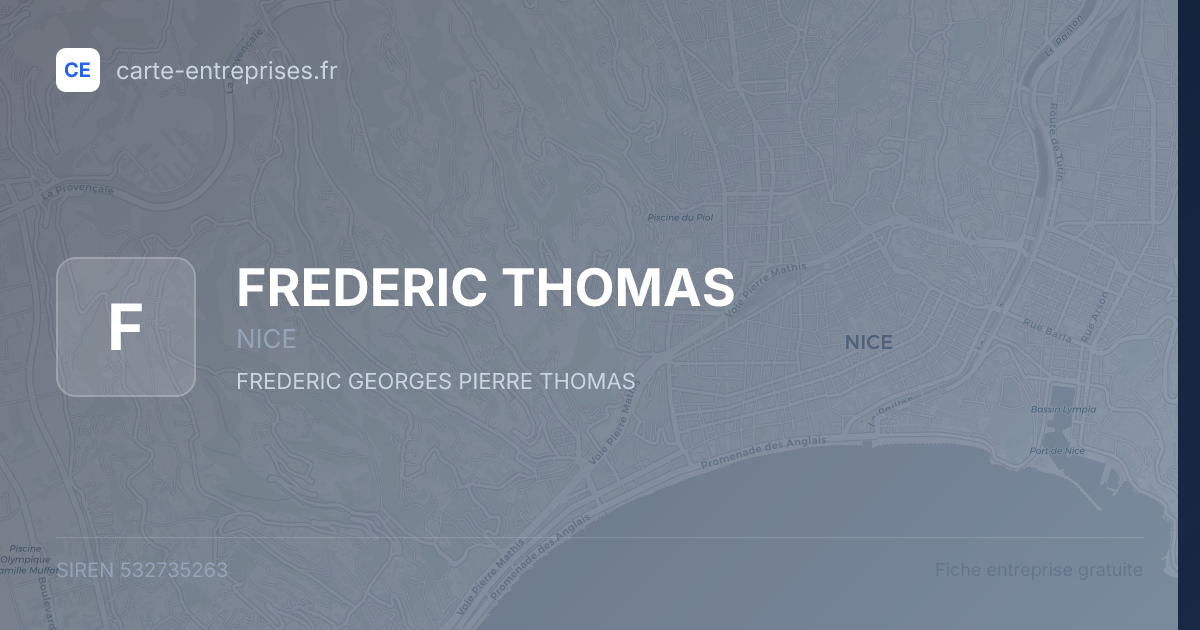 FREDERIC THOMAS — 532735263 — fiche entreprise