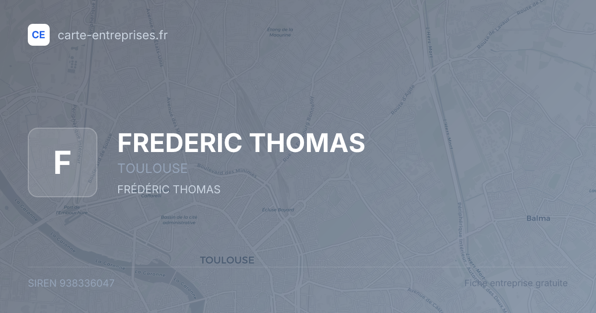 FREDERIC THOMAS — 938336047 — fiche entreprise