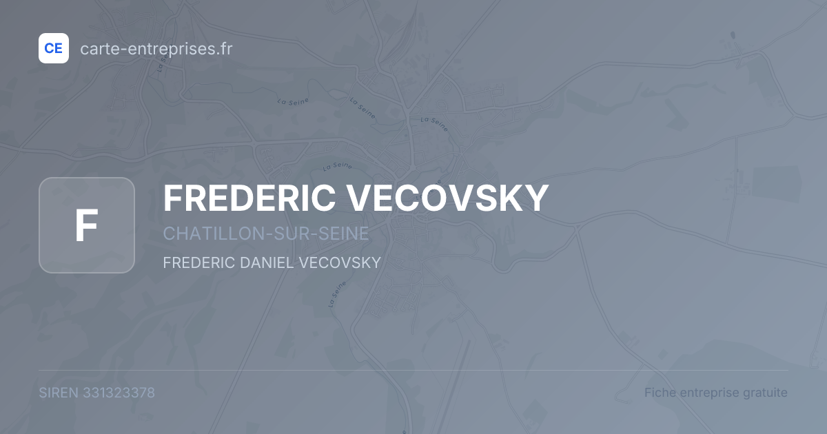 FREDERIC VECOVSKY — 331323378 — fiche entreprise