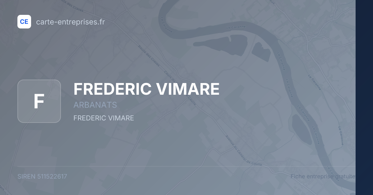 FREDERIC VIMARE — 511522617 — fiche entreprise