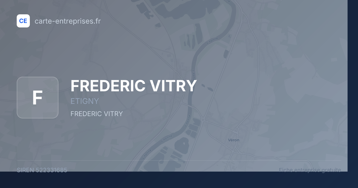 FREDERIC VITRY — 522331685 — fiche entreprise