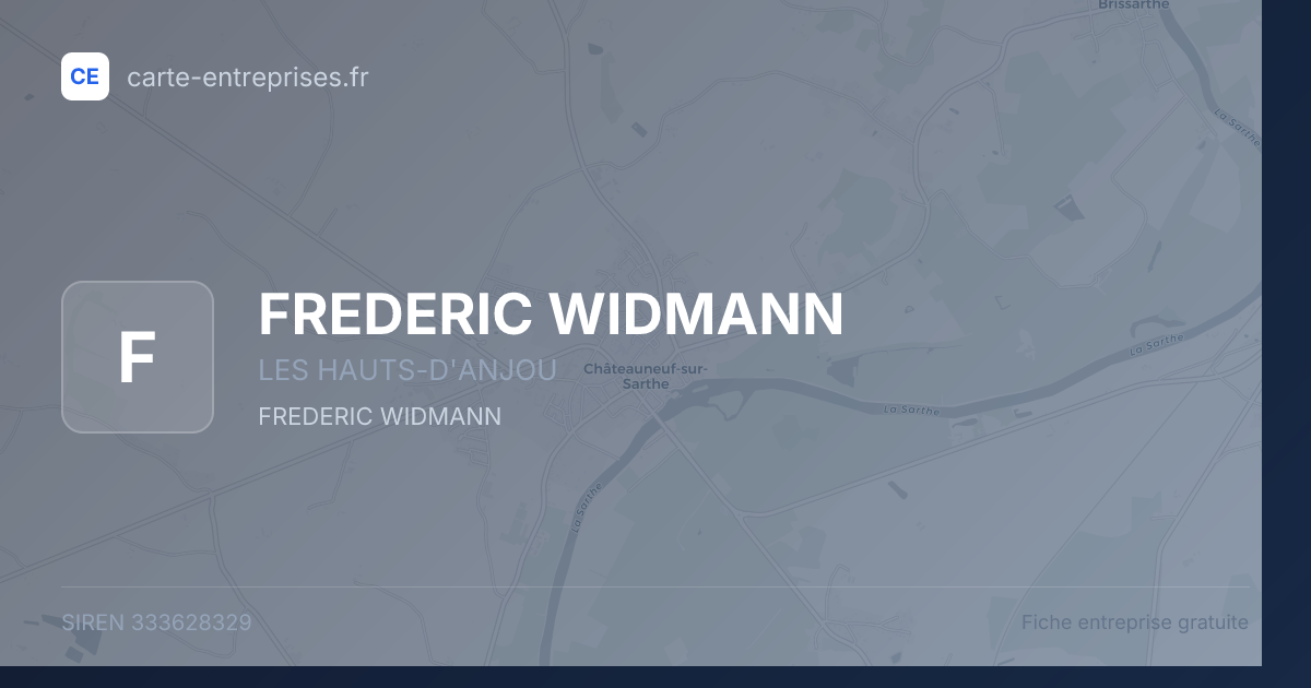 FREDERIC WIDMANN — 333628329 — fiche entreprise