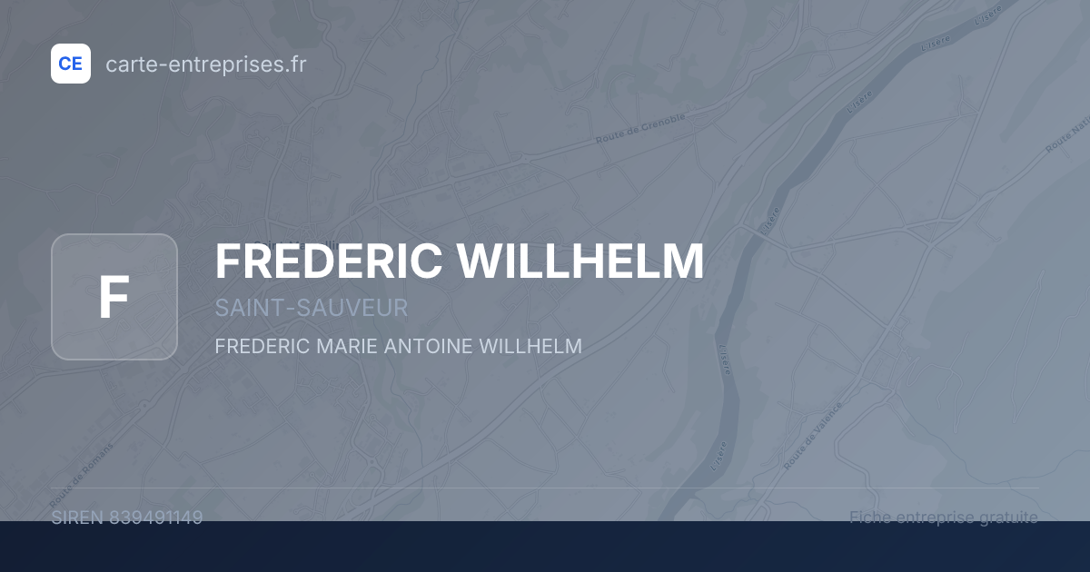 FREDERIC WILLHELM — 839491149 — fiche entreprise