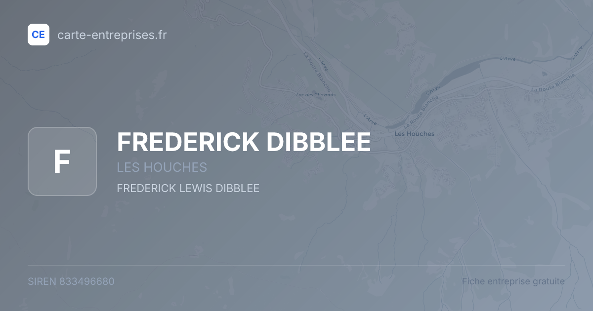 FREDERICK DIBBLEE — 833496680 — fiche entreprise