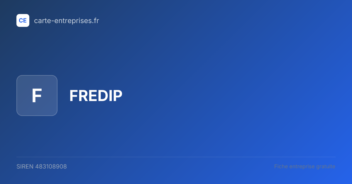 FREDIP — 483108908 — fiche entreprise