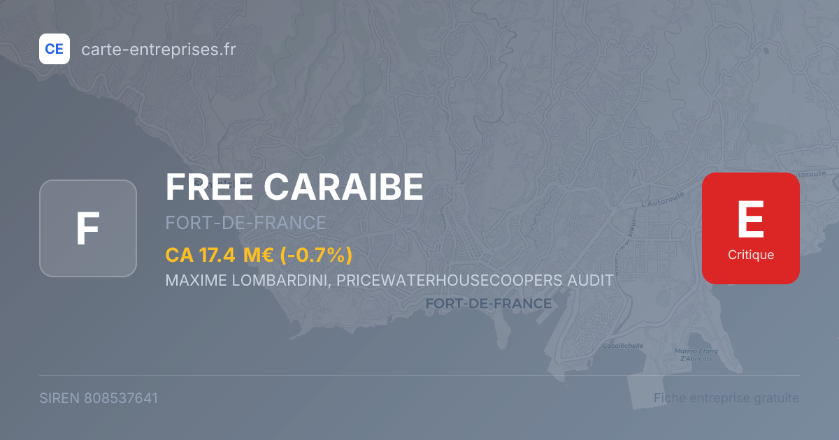 FREE CARAIBE — 808537641 — fiche entreprise