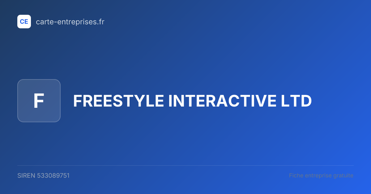FREESTYLE INTERACTIVE LTD — 533089751 — fiche entreprise