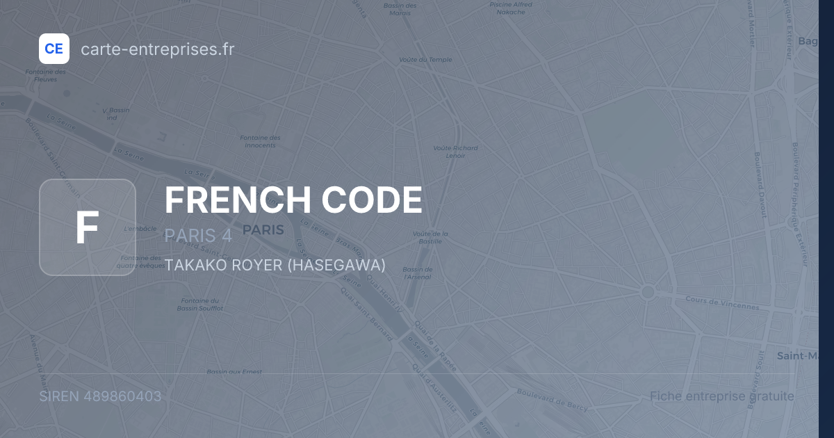 FRENCH CODE — 489860403 — fiche entreprise