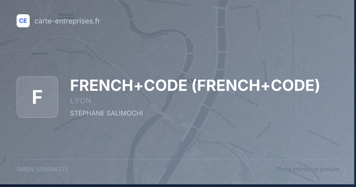 FRENCH+CODE — 538694225 — fiche entreprise